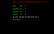 Adventure Quest IV for IBM PC/Compatibles - What time of armor do you want?