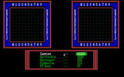 Adventure Quest IV for IBM PC/Compatibles - Computer Battleship - Game start, place your ships on the board.
