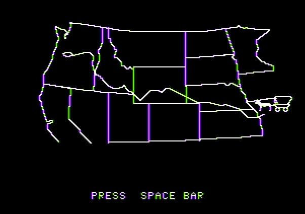 Adventure Quest IV Apple II Screenshot: Wagons West - Starting my journey...