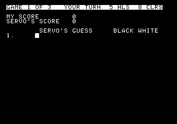 Adventure Quest IV Apple II Screenshot: Mindmaster - Game start.