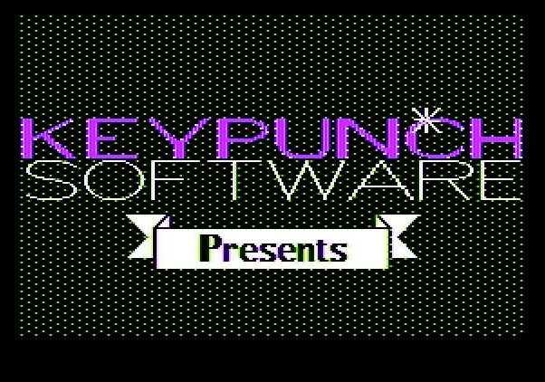 Adventure Quest IV Apple II Screenshot: Keypunch Software logo.