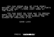 Adventure Quest IV for Apple II - Wagons West - Good luck!