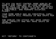 Adventure Quest IV for Apple II - Galactic Empires - Game instructions.