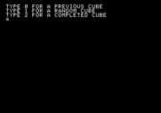 Adventure Quest IV for Apple II - Rubix Cube - What kind of cube do you want to start with?