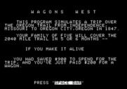 Adventure Quest IV for Apple II - Wagons West - Title screen and introduction.
