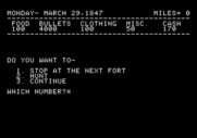 Adventure Quest IV for Apple II - Wagons West - Choose an action...