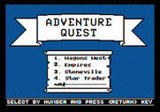 Adventure Quest IV for Apple II - Side B title screen and menu.