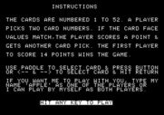Adventure Quest IV for Apple II - Concentration - Game instructions.