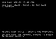 Adventure Quest IV for Apple II - Galactic Empires - Setting up a new game.