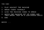 Adventure Quest IV for Apple II - Mindmaster - Game menu.