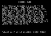 Adventure Quest IV for Apple II - Rubix Cube - Game instructions.