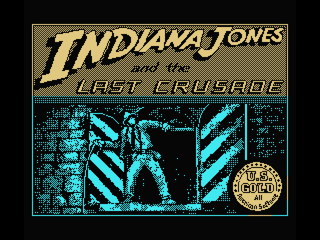 Indiana Jones and the Last Crusade: The Action Game MSX Screenshot: Loading screen.