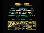 Indiana Jones and the Last Crusade: The Action Game for MSX - Title and credits screen.