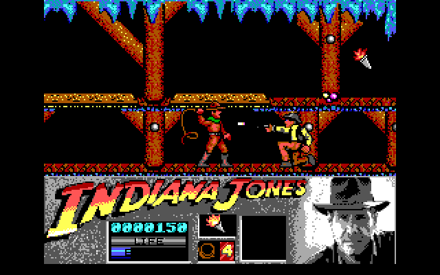 Indiana Jones and the Last Crusade: The Action Game IBM PC/Compatibles Screenshot: Careful, don't get shot!