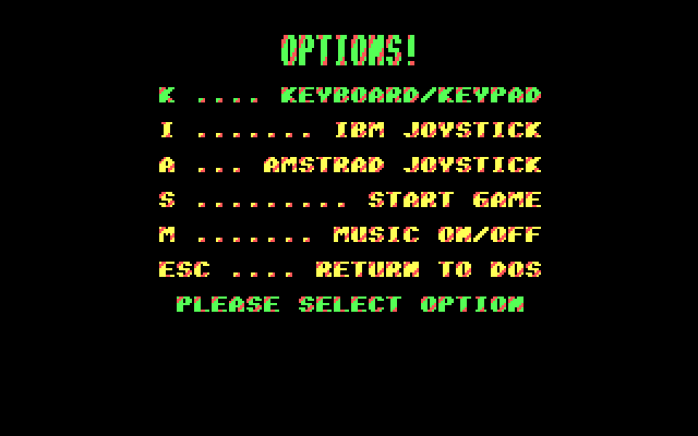 Indiana Jones and the Last Crusade: The Action Game IBM PC/Compatibles Screenshot: The main menu.