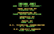 Indiana Jones and the Last Crusade: The Action Game for IBM PC/Compatibles - Game credits.