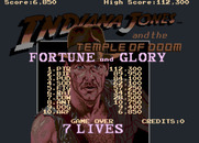 Indiana Jones and the Temple of Doom for Arcade - Game attract mode; high scores.