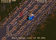 Indiana Jones and the Temple of Doom for Arcade - The tracks split and merge, and occasionally there is a dead end...