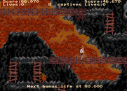 Indiana Jones and the Temple of Doom for Arcade - Don't fall off of the path into the lava...