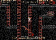 Indiana Jones and the Temple of Doom for Arcade - Climbing a ladder and attempting to escape a giant bat!