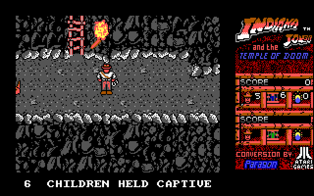 Indiana Jones and the Temple of Doom IBM PC/Compatibles Screenshot: Game start.
