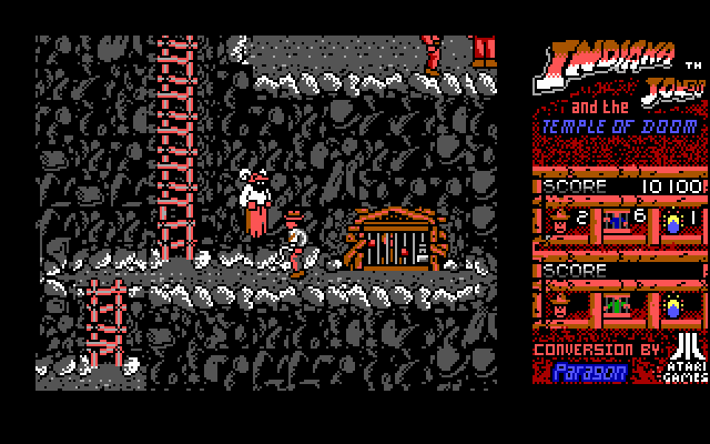 Indiana Jones and the Temple of Doom IBM PC/Compatibles Screenshot: Rescue the captives!