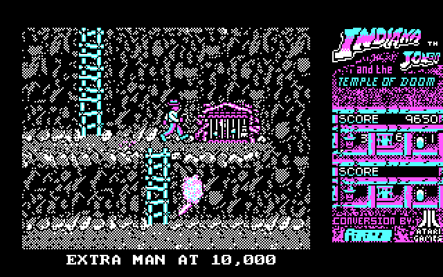 Indiana Jones and the Temple of Doom IBM PC/Compatibles Screenshot: Rescuing another captive...