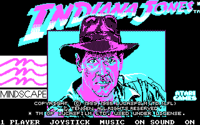 Indiana Jones and the Temple of Doom IBM PC/Compatibles Screenshot: Title screen.