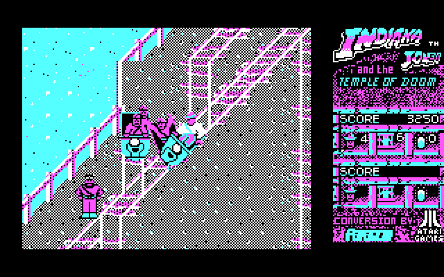 Indiana Jones and the Temple of Doom IBM PC/Compatibles Screenshot: Don't crash into enemies!