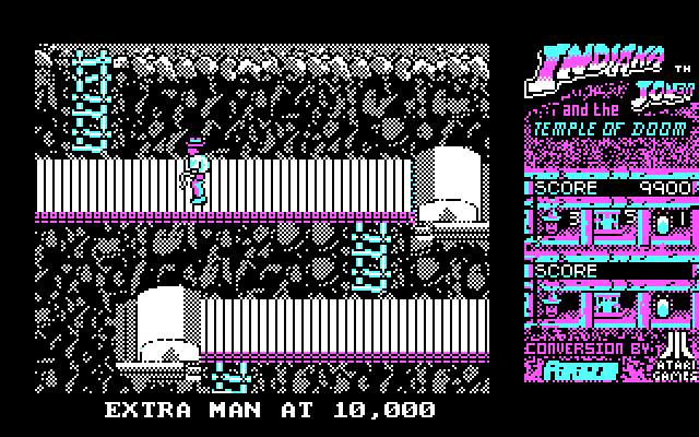Indiana Jones and the Temple of Doom IBM PC/Compatibles Screenshot: Running along some conveyor belts...