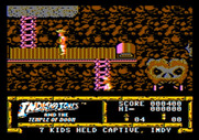 Indiana Jones and the Temple of Doom for Apple II - Walking along one of the conveyor belts.