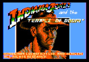 Indiana Jones and the Temple of Doom for Apple II - Title screen.