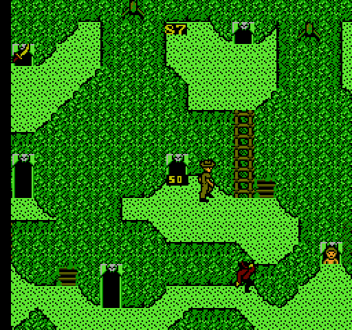 Indiana Jones and the Temple of Doom NES / Famicom Screenshot: Rescuing another captive...
