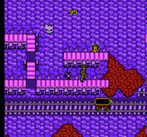 Indiana Jones and the Temple of Doom for NES / Famicom - Here's a mine cart to jump into.