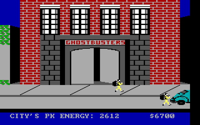 Ghostbusters IBM PC/Compatibles Screenshot: Visiting Ghostbusters headquarters...