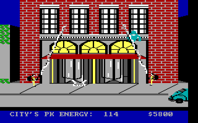 Ghostbusters IBM PC/Compatibles Screenshot: Attempting to catch a ghost...