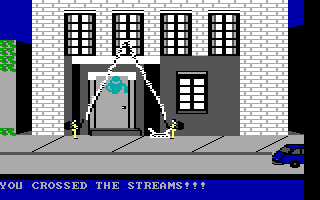 Ghostbusters IBM PC/Compatibles Screenshot: Don't cross the streams!