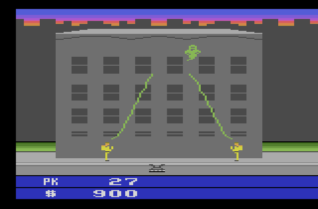 Ghostbusters Atari 2600 Screenshot: Attempting to catch the ghost...