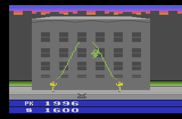 Ghostbusters Atari 2600 Screenshot: Slowly catching a ghost...
