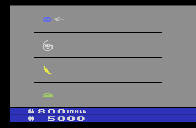 Ghostbusters Atari 2600 Screenshot: First you'll need to purchase some equipment.