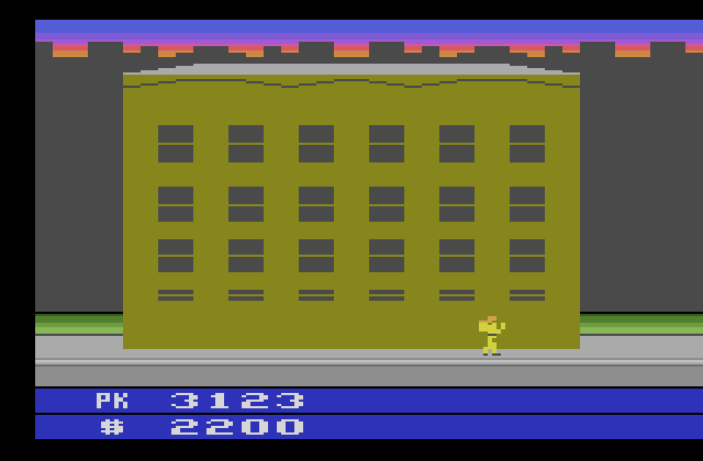 Ghostbusters Atari 2600 Screenshot: Visit H.Q. to replenish traps and your Ghostbusters.
