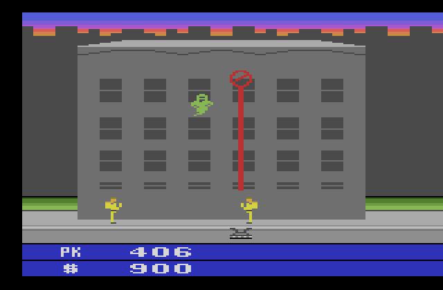 Ghostbusters Atari 2600 Screenshot: Uh oh, I missed catching the ghost!