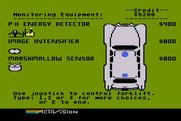 Ghostbusters for Atari 8-bit - Select some equipment for your car...