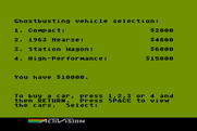 Ghostbusters for Atari 8-bit - Select a car type.