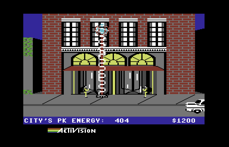 Ghostbusters Commodore 64 Screenshot: Ghost caught!