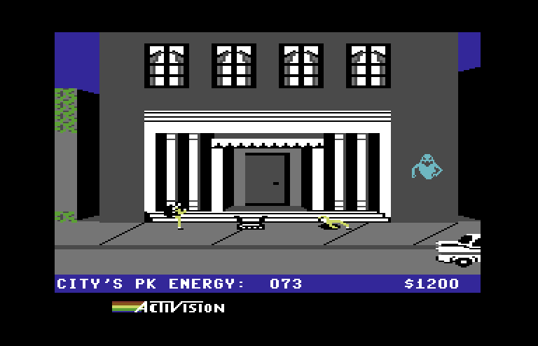 Ghostbusters Commodore 64 Screenshot: I failed to catch the ghost...