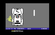 Ghostbusters for Commodore 64 - When you freeze ghosts from the map view you have an opportunity to catch them on the road.