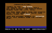 Ghostbusters for Commodore 64 - Success!