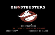 Ghostbusters for Commodore 64 - Title screen complete with song lyrics.