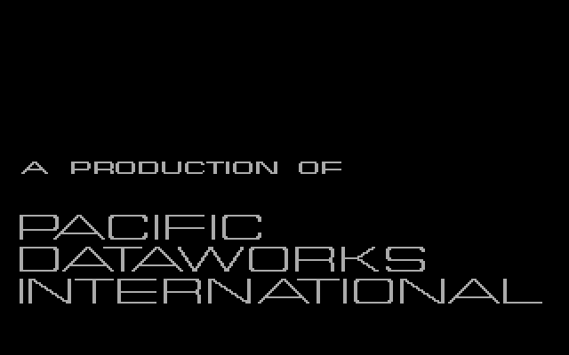 Hat Trick IBM PC/Compatibles Screenshot: Pacific Dataworks International logo.